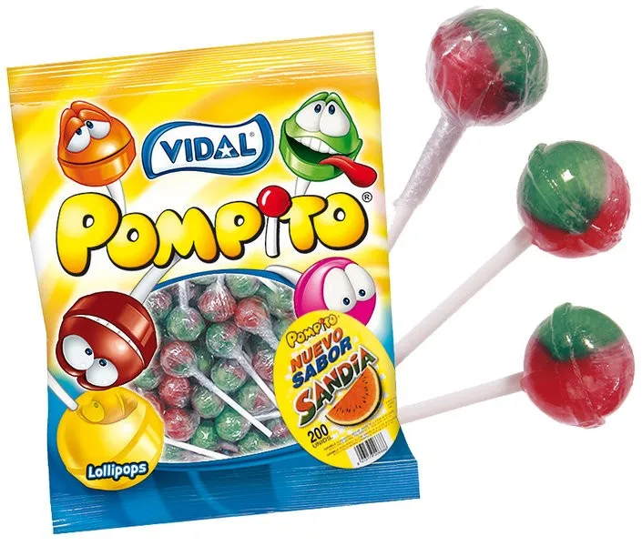Chupa chups pompitos sandía 100 units vidal
