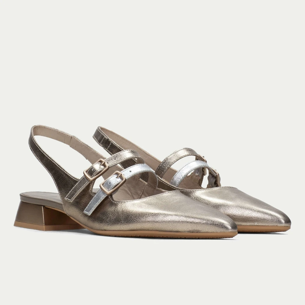 Zapato Destalonado Mujer Dali Oro Marca Hispanitas