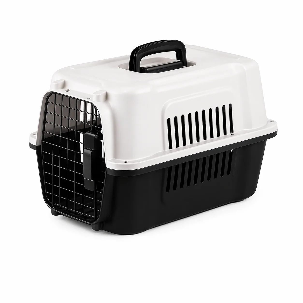 Transportín para Perros y Gatos, Varias Medidas, Caja Transporte Mascotas con Puerta Metálica, Ventilación y Asa Portátil