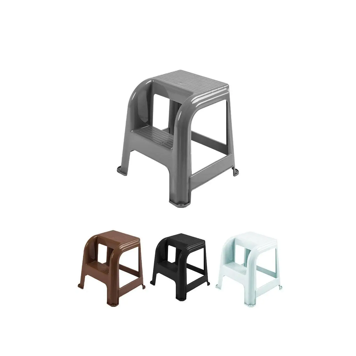 Taburete con escalón de Plástico Multiusos y Resistente – Asiento Elevador dos Peldaños