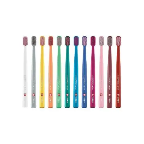 Curaprox - Cepillo de dientes CS 12460 Velvet para cuidado suave de encías y esmalte, con 12.460 filamentos ultrafinos Curen® de 0,08 mm, cabezal compacto inclinado y mango octagonal para ángulo