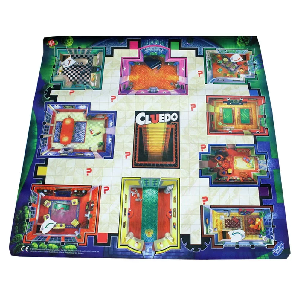 Hasbro Gaming Club Junior XL - Alfombra de juego Cluedo (61 x 61 cm, versión alemana)