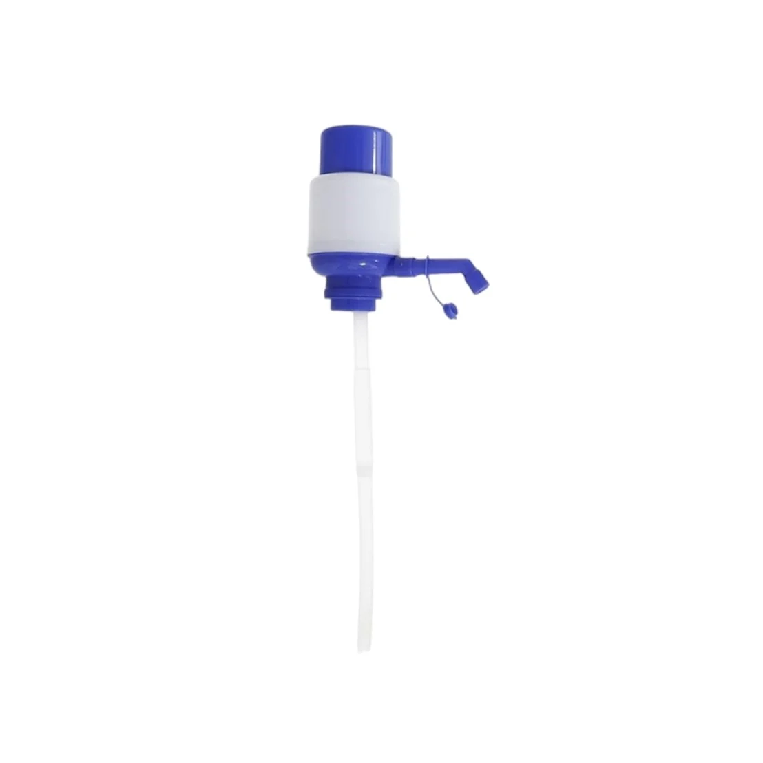 Dispensador de Agua Universal Manual para Garrafas y Botellones con Adaptador - Blanco y Azul