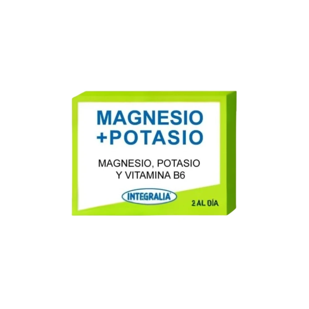 Integralia Magnesio y Potasio - Fatiga, Apoyo Muscular y Nervioso, Vegan Friendly. PACK AHORRO 3 PACKS
