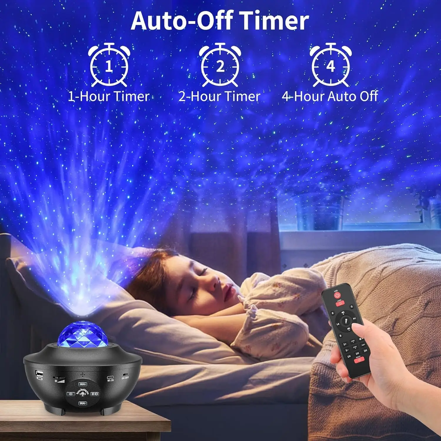 10 color mode galaxy starlight projector Bluetooth music Dimming timer children Night Light