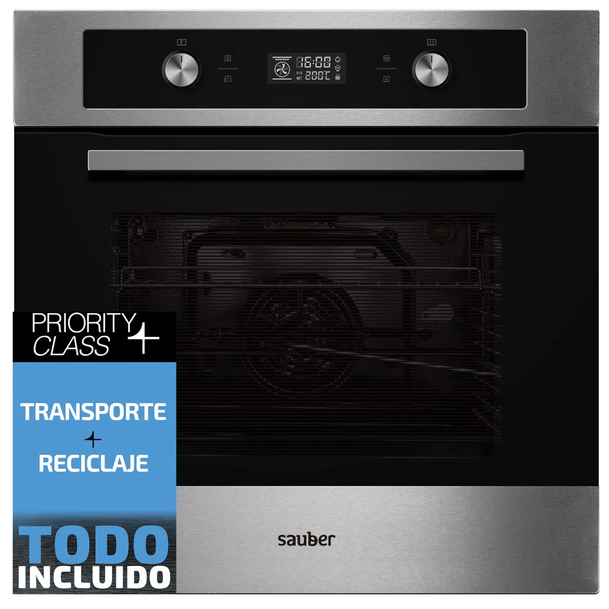 Horno SAUBER SHMP01I a pirolitico multifuncion con display inox