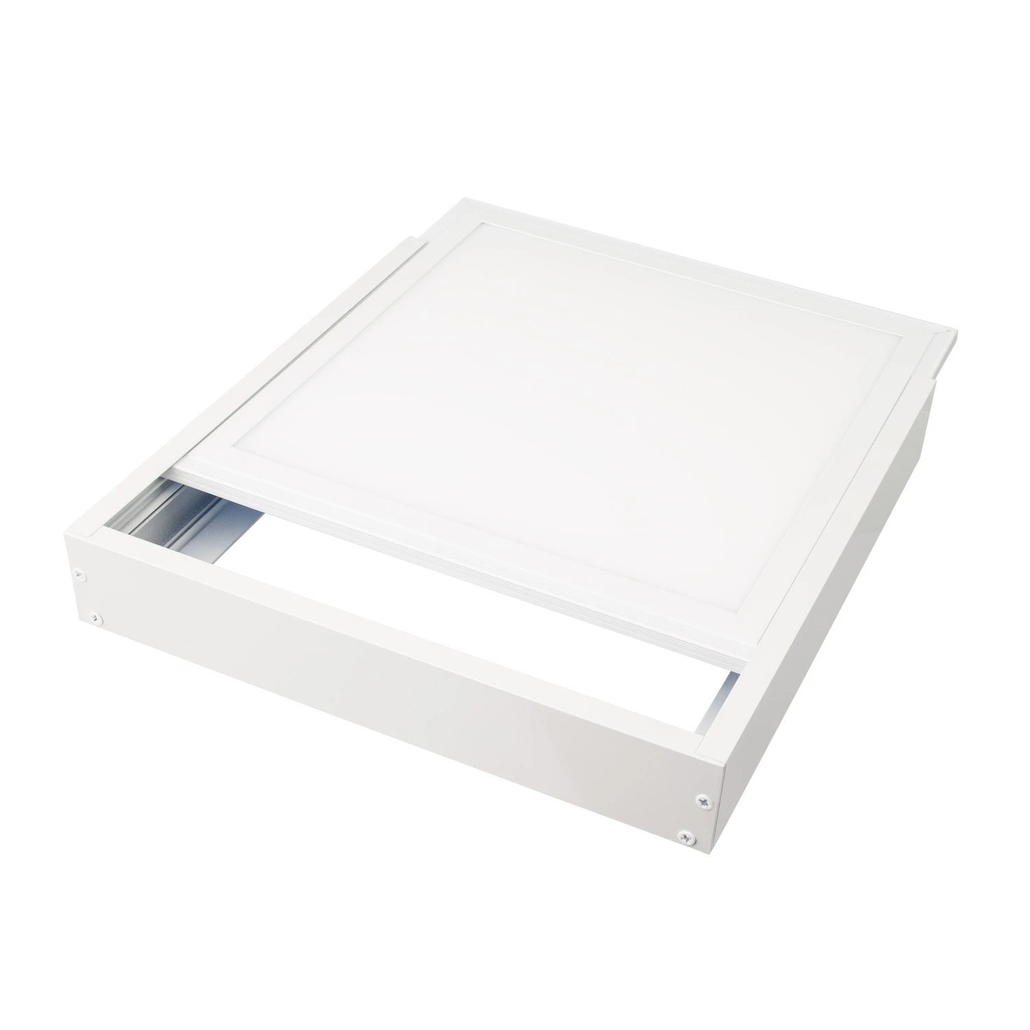 Ledkia Kit de Superficie Paneles 60x60 cm con Tornillos Blanco