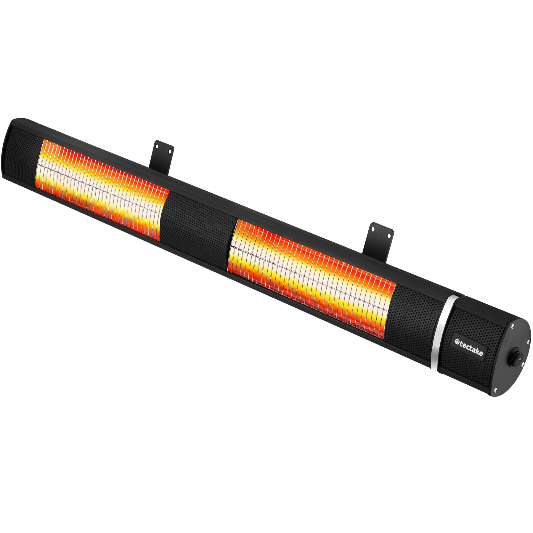 Tectake - solaris horizon 3000 w infrared heater, tiltable for indoors and outdoors, 3 power levels, remote control, stainless aluminum, wall heater, low consumption heater, no energy loss, 90o tiltable