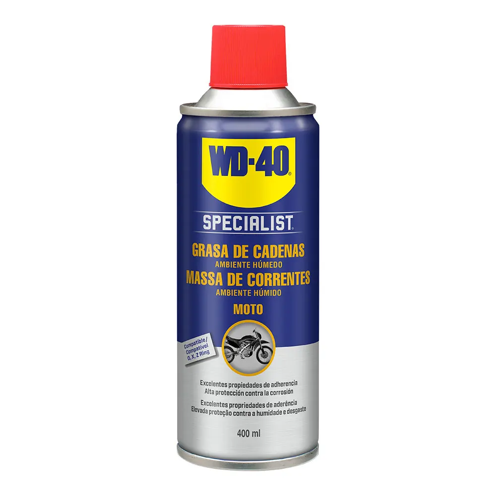 GRASA DE CADENAS SPRAY 400ml 34143 WD40 LUBRICANTES Y ACEITES FAMILIA WD40 MULTIPLES APLICACIONES