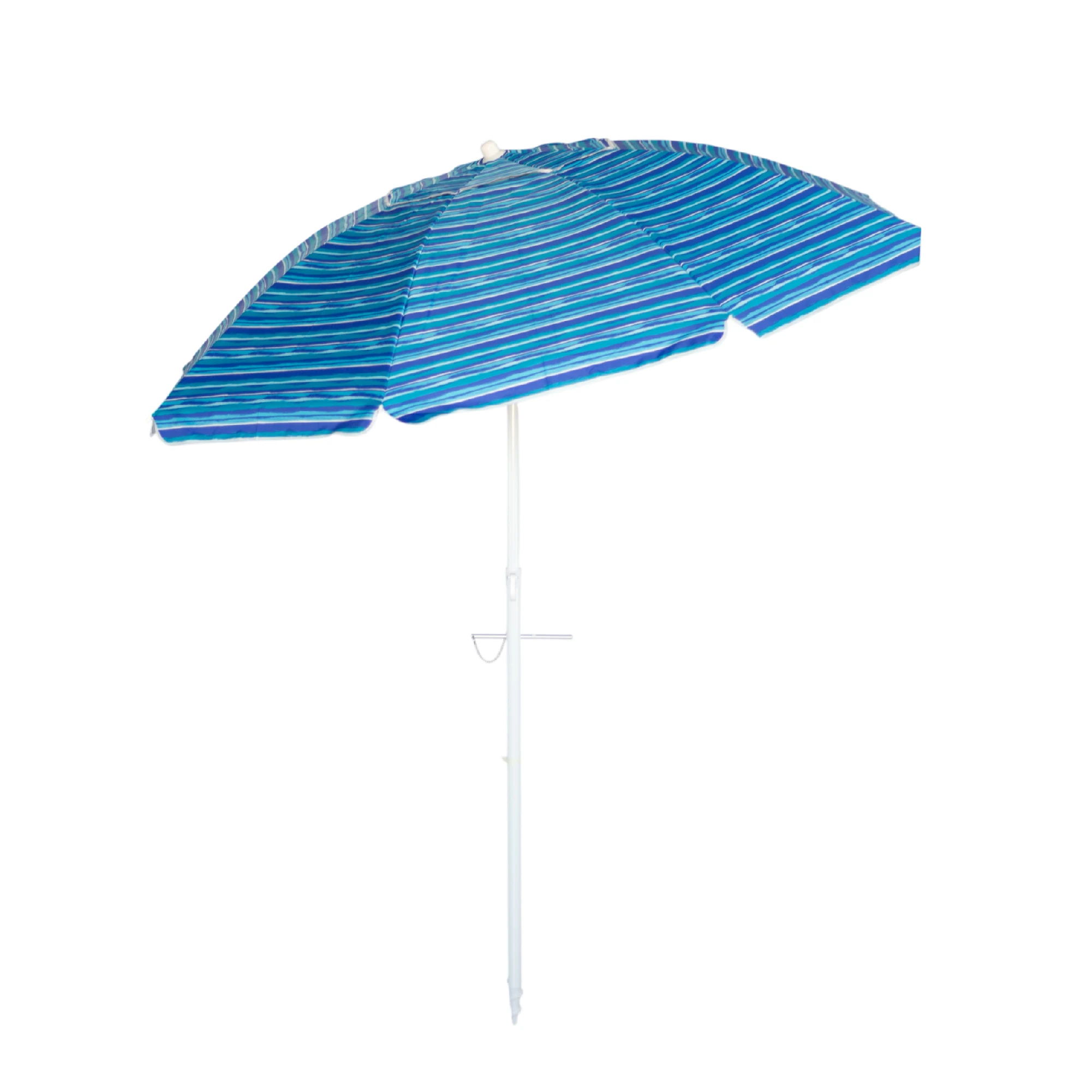 Pincho Sombrilla Playa Grande 200 cm, Antiviento Hasta 35 Km/h, Proteccion UV 50, Aluminio, 8+8 Varillas Fibra de Vidrio, Tubo 28-32mm, Palo 