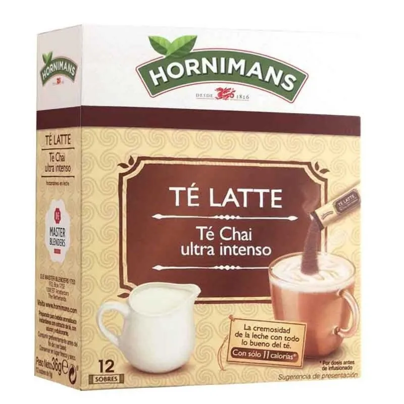 4 boxes of ultra intense soluble te latte chai, 12 hornimans sachets 8410091066076