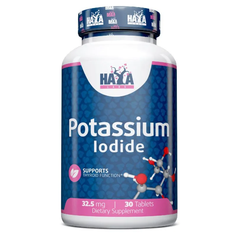 Haya labs potassium iodide 32.5 mg. 30 tabs.