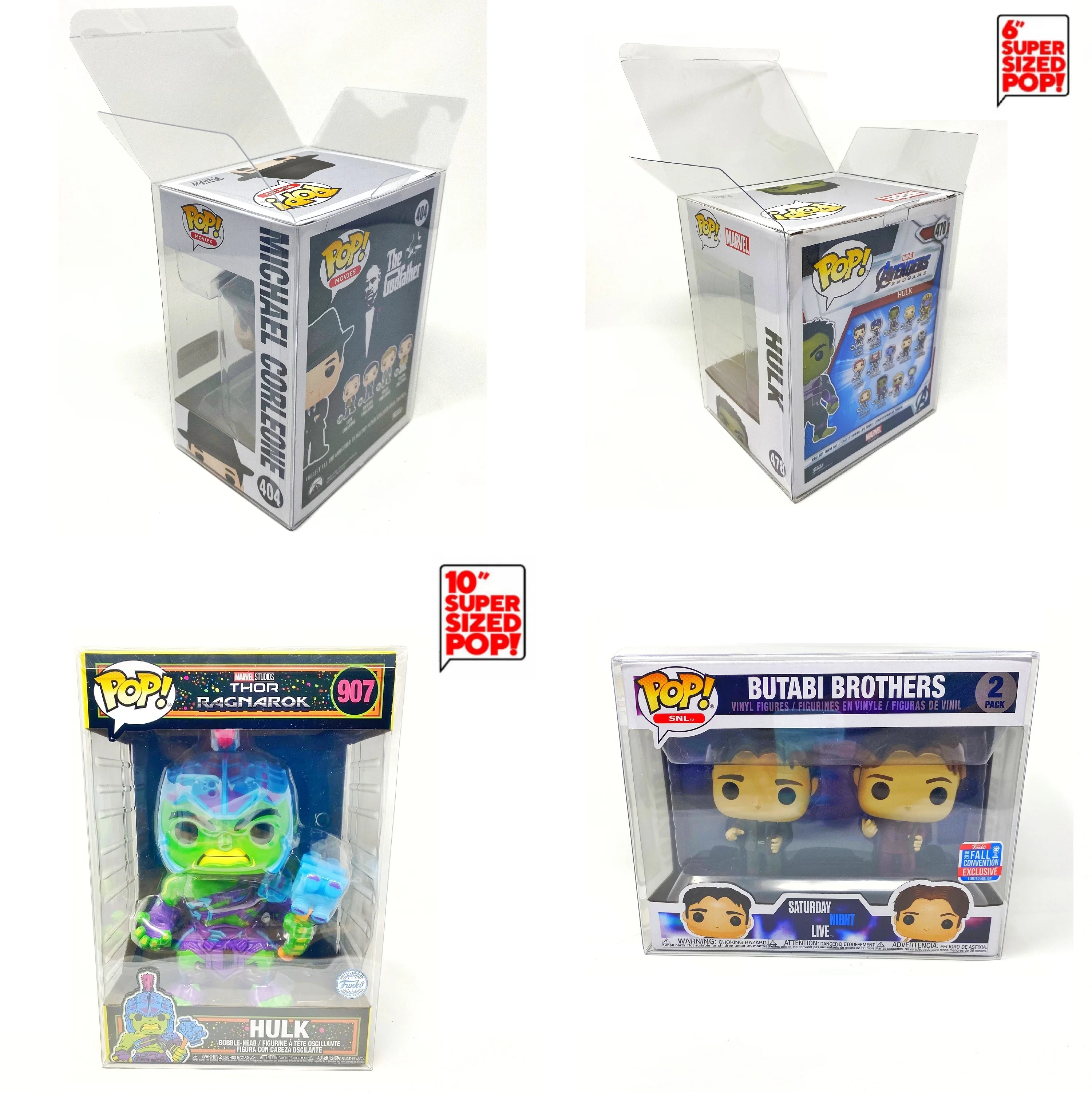 POP figures protectors! Normal 0,35mm and 0,50mm - 6 inch-10 inch-2Pack-3Pack