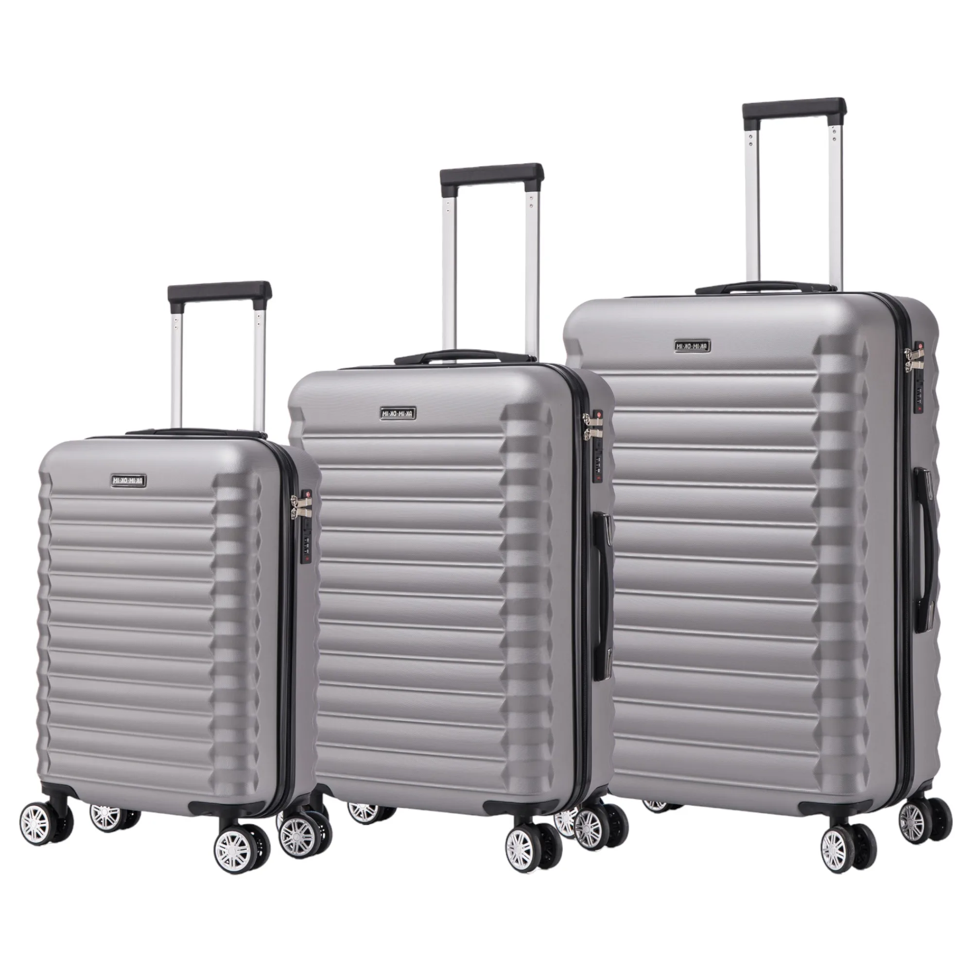 Stylish Travel Suitcase Set: ABS Light Case, Number Lock, 4 360 Rotating Wheels, Aluminum Telescopic Handle Suitcase Set Set Trolley Suitcase Cabin (Flash 7599 M003 8008 6020)