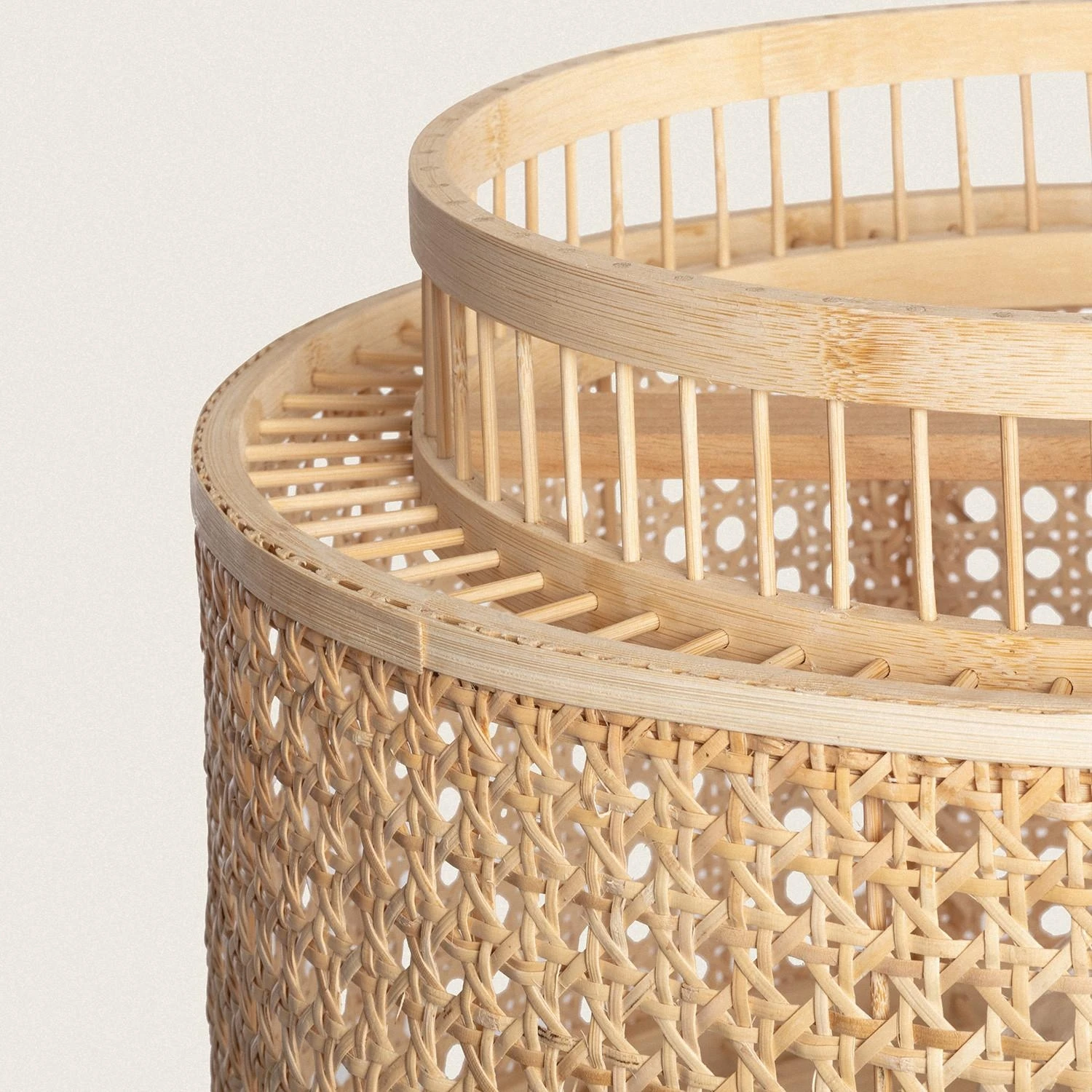 Ledkia Lámpara Colgante Bambú Bangkal Natural Diseño Mediterráneo