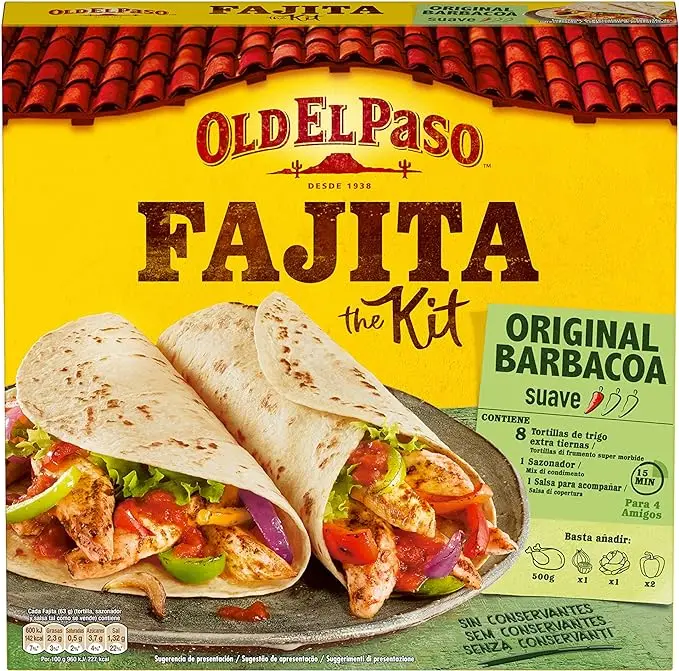 Old the step-Kit for Fajitas, 500g x 8 Tortillas x 4 pieces