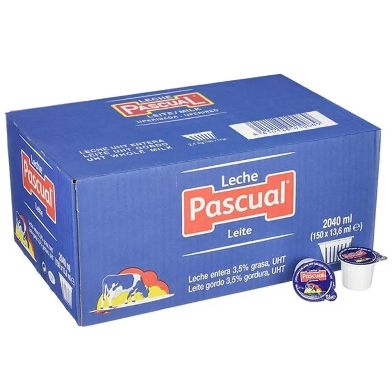 Leche Pascual caja de 150 tarrinas de 13,6 ml. 8410128010089