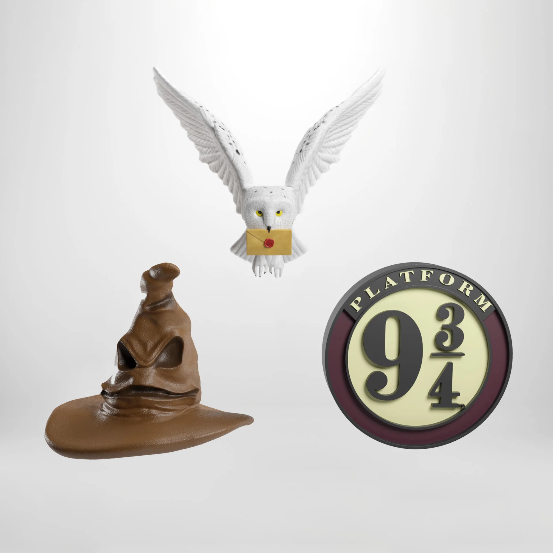 Grupo Erik Set Adornos Navidad Harry Potter - Pack Adornos Navidad árbol de Navidad, 3 Figuras Harry Potter Diferentes - Decoración Navidad Harry Potter - Harry Potter Merchandising Oficial