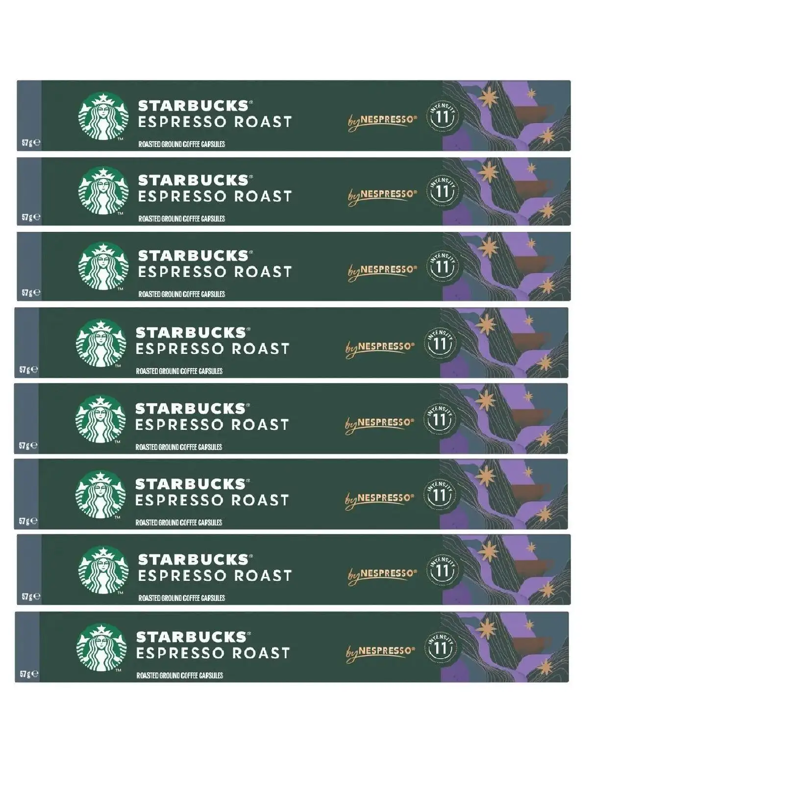KRIDER - SELECCIONA CAFE - STARBUCKS PARA NESPRESSO Espresso Roast - Tueste Intenso, intensidad 11 - 8x10caps (80 cápsulas)