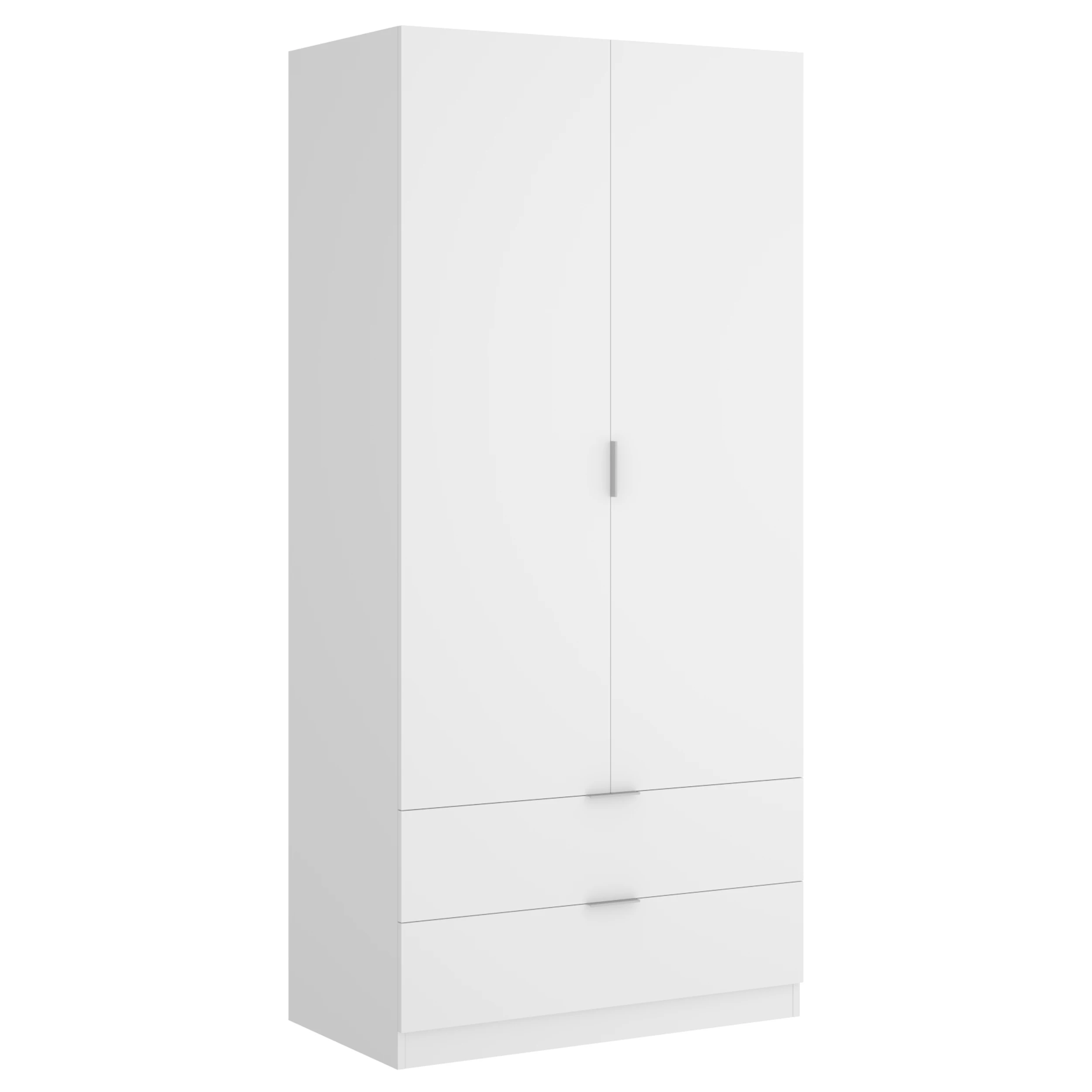 Dekit Armario 2 Puertas y 2 Cajones - ESSEN - 184x81x52 - Blanco