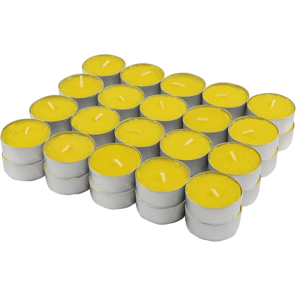 PLUSHOME Velas de Citronela Anti-Mosquito  Tealights Citronela 4 / 10 / 20 Unidades