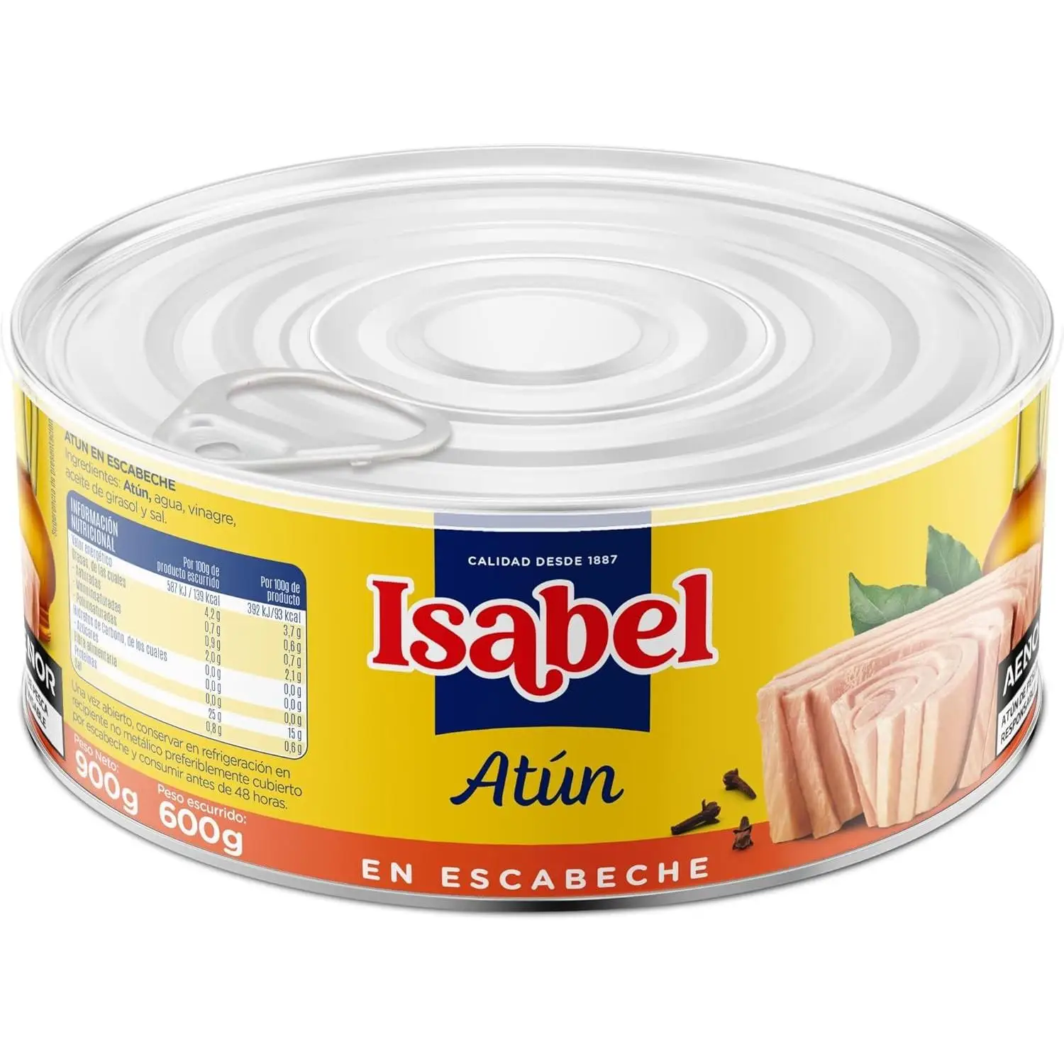 ISABEL Atún en escabeche lata 800grs - Peso escurrido 600grs