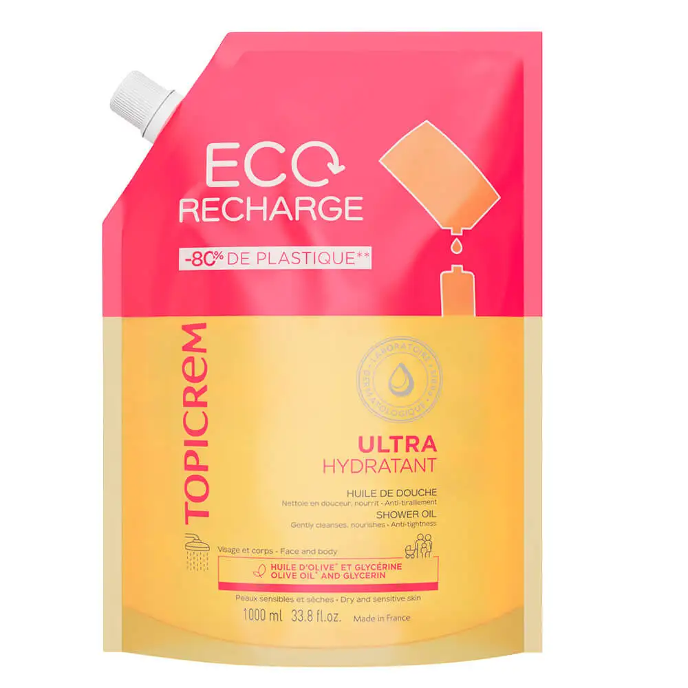 Topicrem Oliva Aceite Ducha Eco Recarga 1000 Ml - Imagen 4