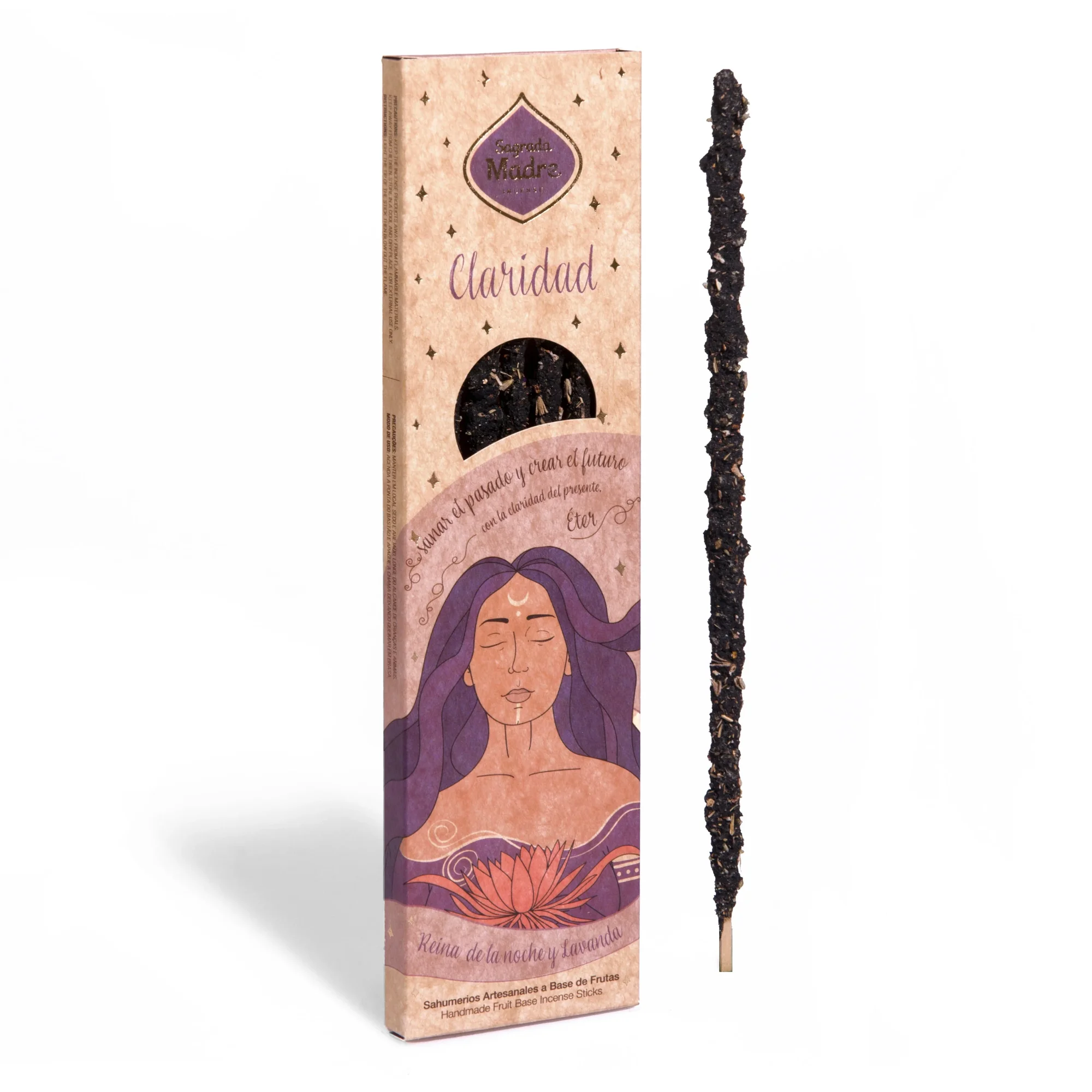 Incienso 5 Elementos Sagrada Madre - Claridad | Reina de la Noche y Lavanda