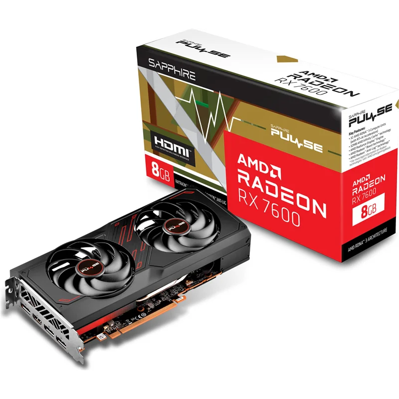 SAPPHIRE Pulse RADEON RX 7600 8GB Gaming (UEFI) GDDR6