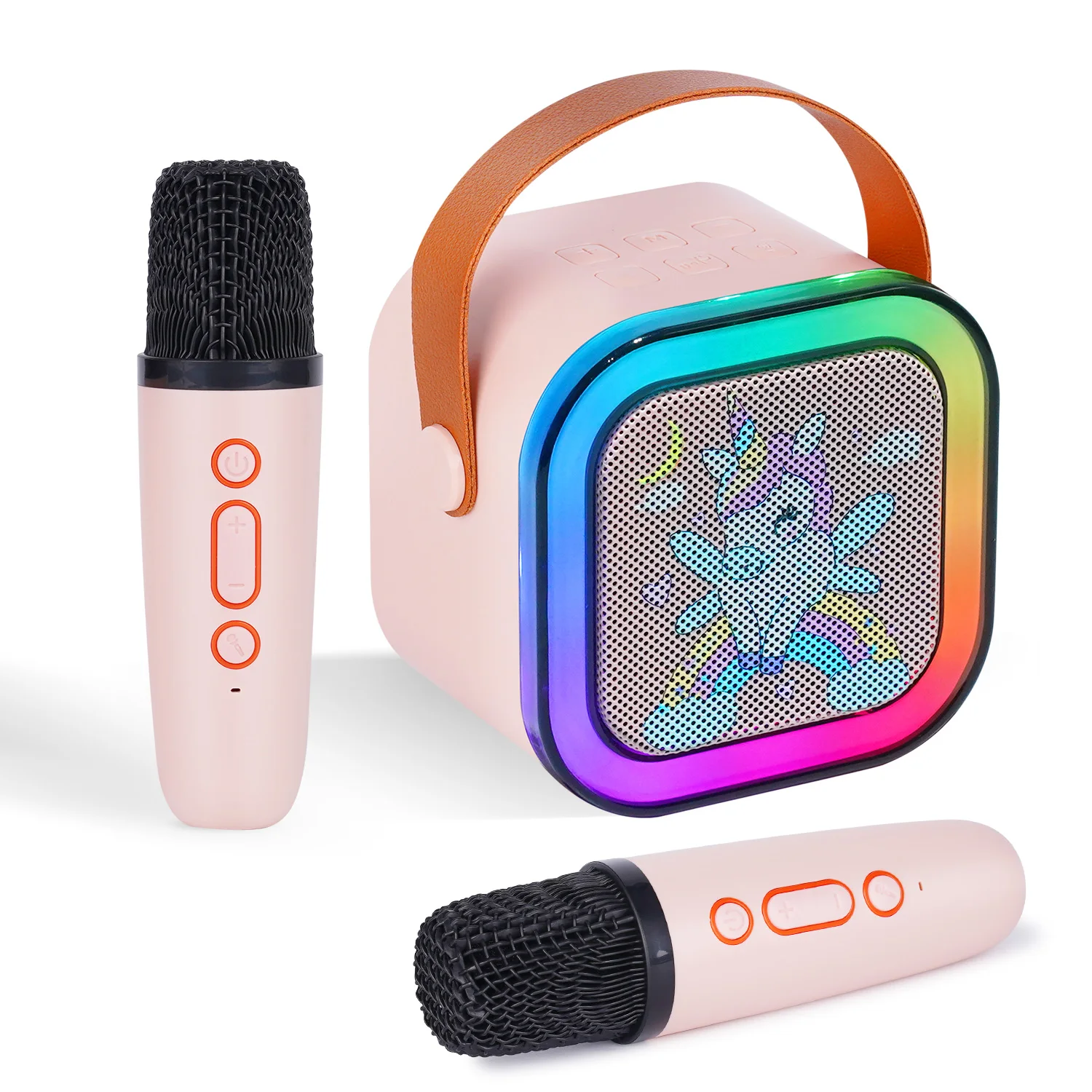 DYNASONIC A29. Karaoke with two microphones. Bluetooth Karaoke speaker for children. Children's electronic toy. Gifts for children from 3 to 15 years old. Voice effects