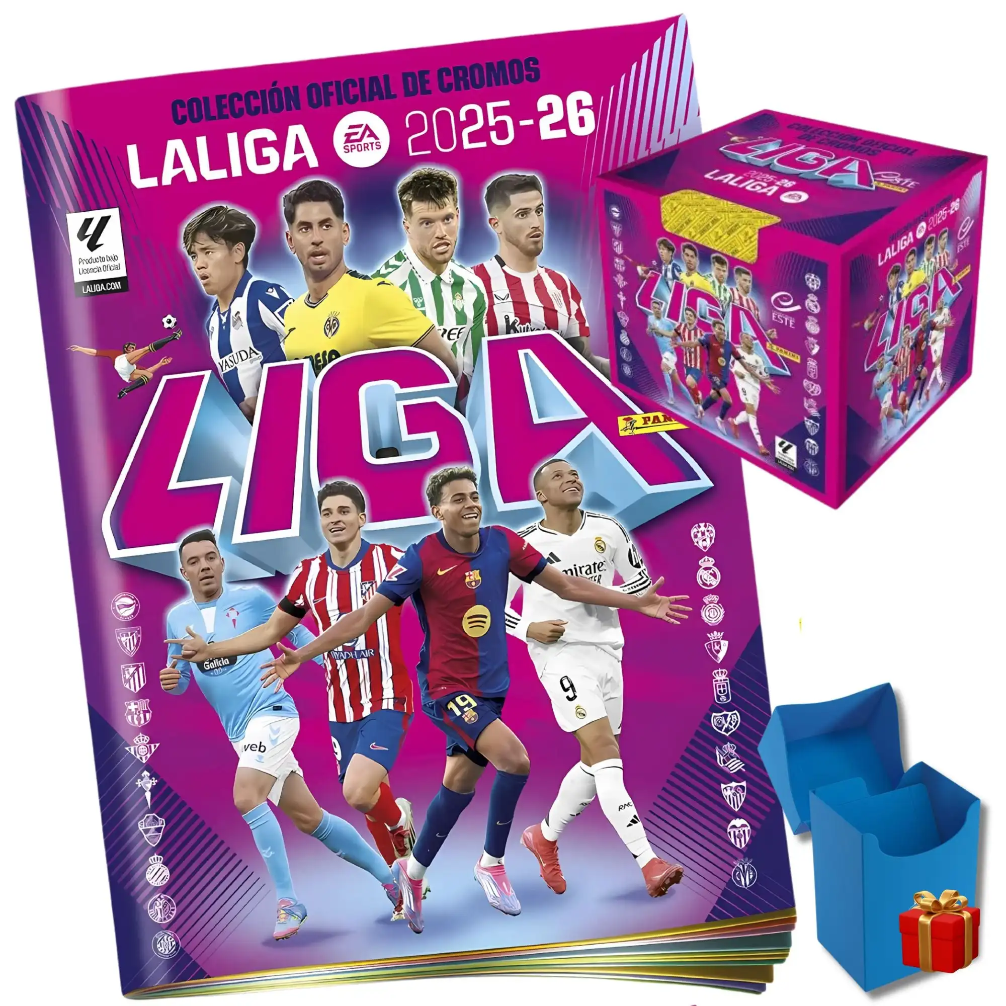 Panini Pack Álbum + 50 Sobres + Deckbox Panini Liga Este 2025/26