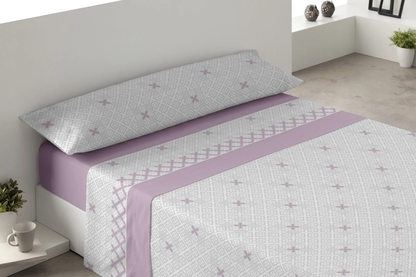 High-Quality PIRINEO Winter Sheet Set, Double-Sided, Soft Microfiber for Beds 90, 105, 135, 150 cm, Easy Care, Warm Thermal Fabric in Gray, Blue, Beige, Pink #6