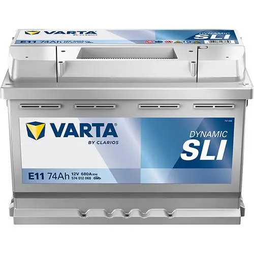 Batería de Coche VARTA E11 12V 74AH 680A +D Medidas: Largo 278mm Ancho 175mm Alto 190mm