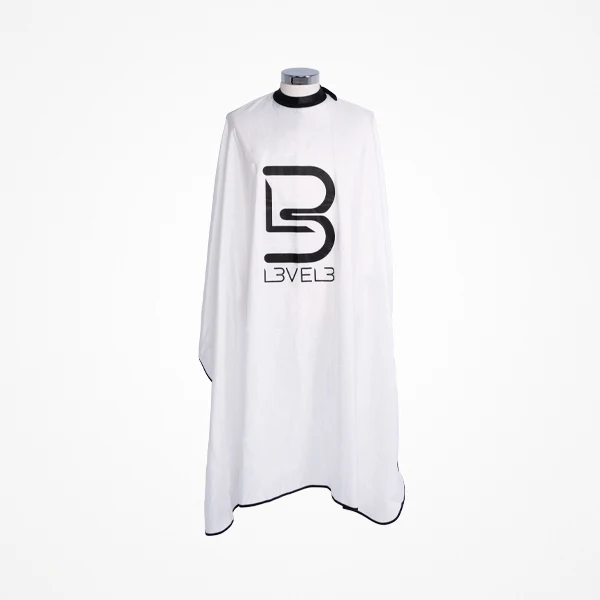 L3VEL3 CAPA PROFESIONAL DE CUELLO DE SILICONA Y CIERRE CORCHETES BLANCA