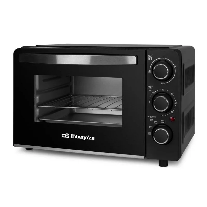 Horno eléctrico Orbegozo HCC 5015, capacidad 15 litros, 1300 W, Negro