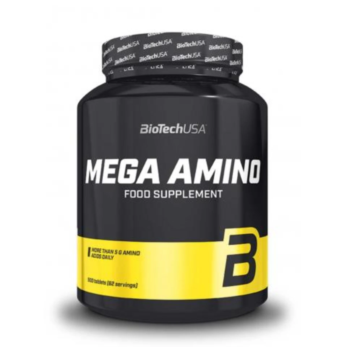 Biotech USA Mega Amino - 500 tabls. Suplemento de Aminoácidos Esenciales y No Esenciales para Regeneración Muscular