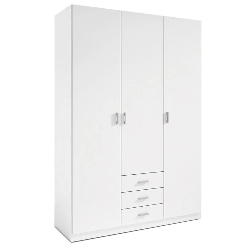 Miroytengo Exojo Armario Grande Roma Blanco 3 Cajones 3 Puertas 149x216CM