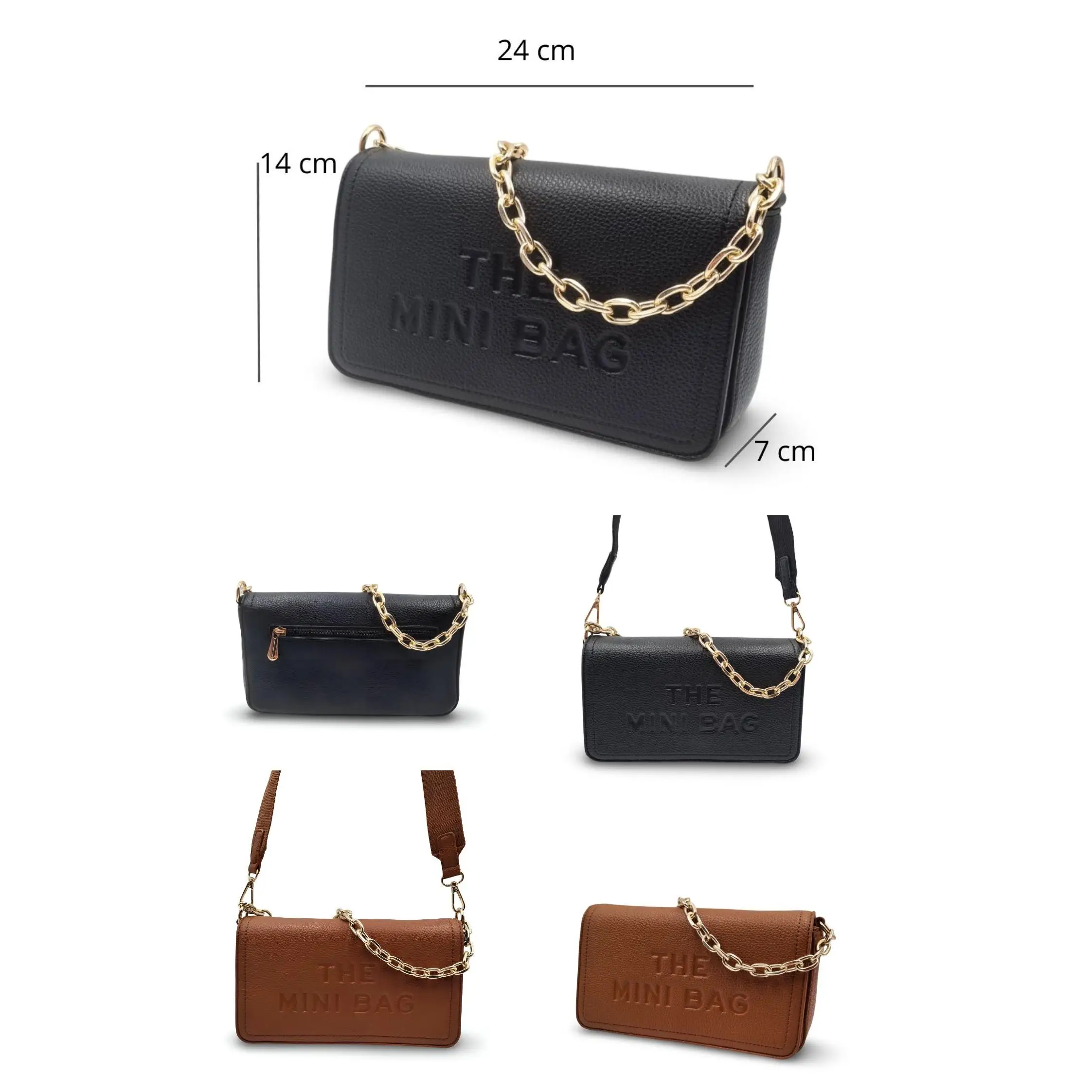 PU bag with chain ideal to join in new season. Adjustable nylon shoulder bag. CAMAR Fashion Bag