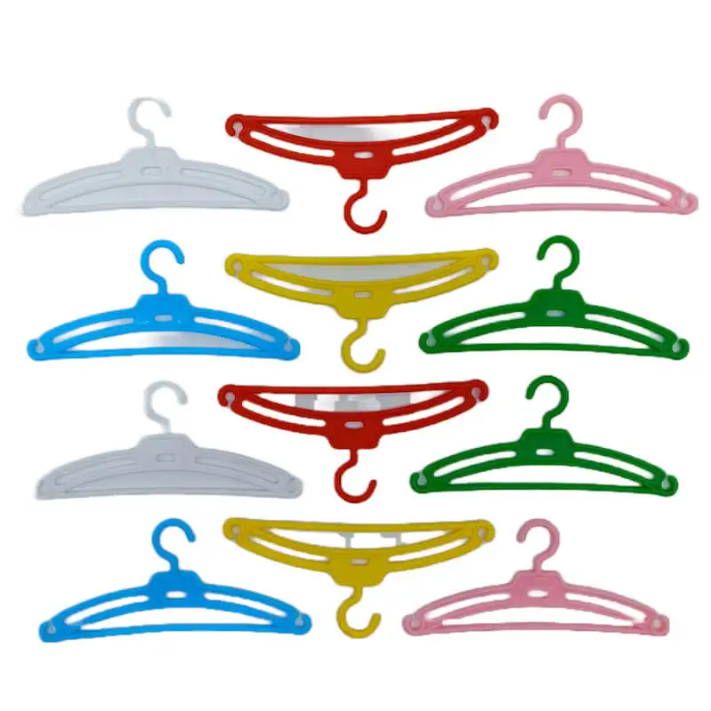 Folk Artesanía Perchas Armario Ropa Muñecas Set 48 Uds. Válido para Muñecas Colección Sintra, Simona, Elena, Lara, Mari's, Pepa's, Naia o Clásica de 42 Cm - Medidas Largo Percha: 10 Cm