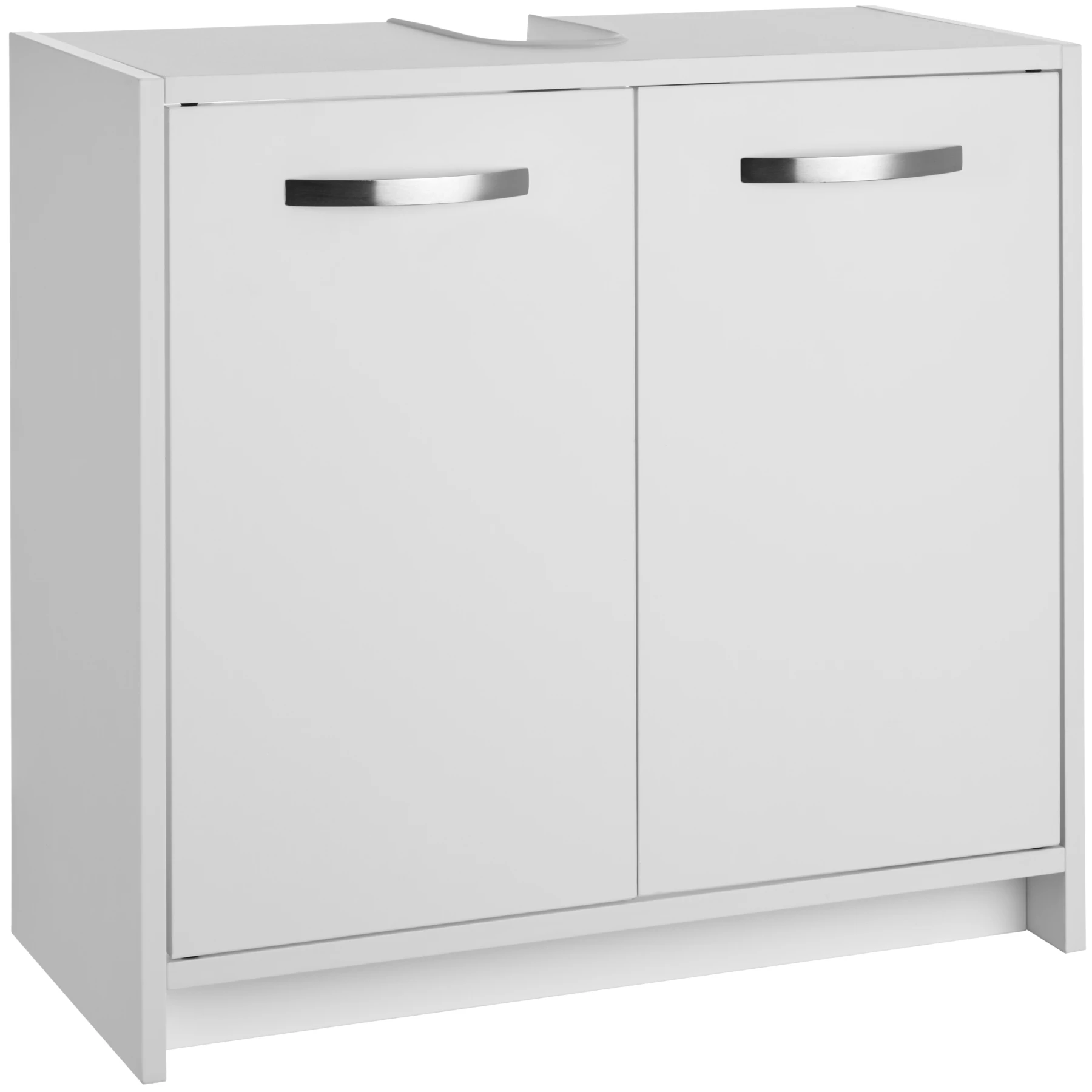 Tectake - katalina under-sink cabinet, 63 x 31 x 55 cm, 1 large compartment, bathroom cabinet with 2 swing doors, organized bathroom, ideal for large bathrooms and small bathrooms, chipboard and mdf, resistant sink, load capacity 20 kg