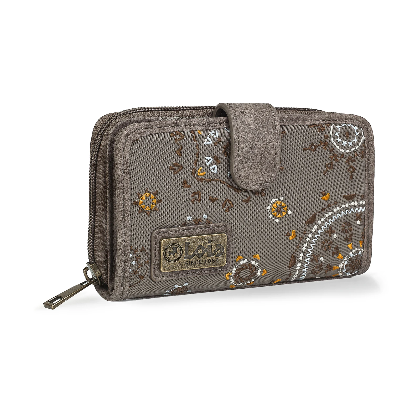 Lois - Carteras De Mujer De Marca - Eco Piel Monedero Mujer Con Compartimentos Y Cierre Central De Cremallera - Cartera Mujer Asa Adicional - Monedero Mujer Pequeño 304414