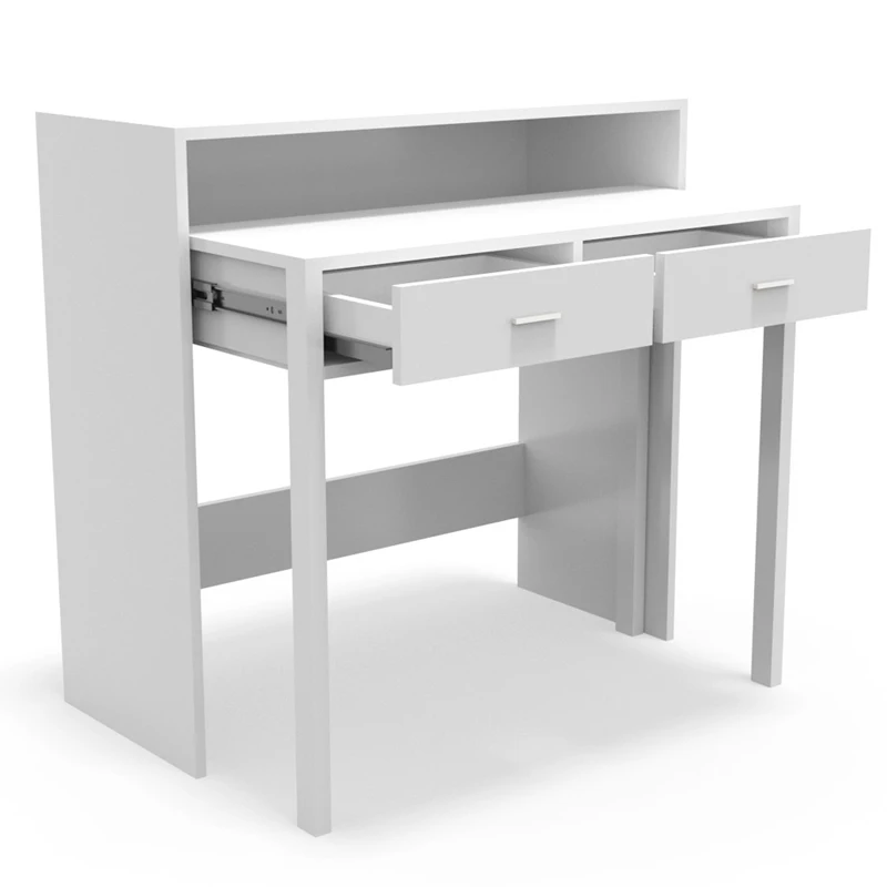 DORMIDAN- Consola Extraible, Mesa Escritorio Extensible, Mesa Estudio, con cajones y balda