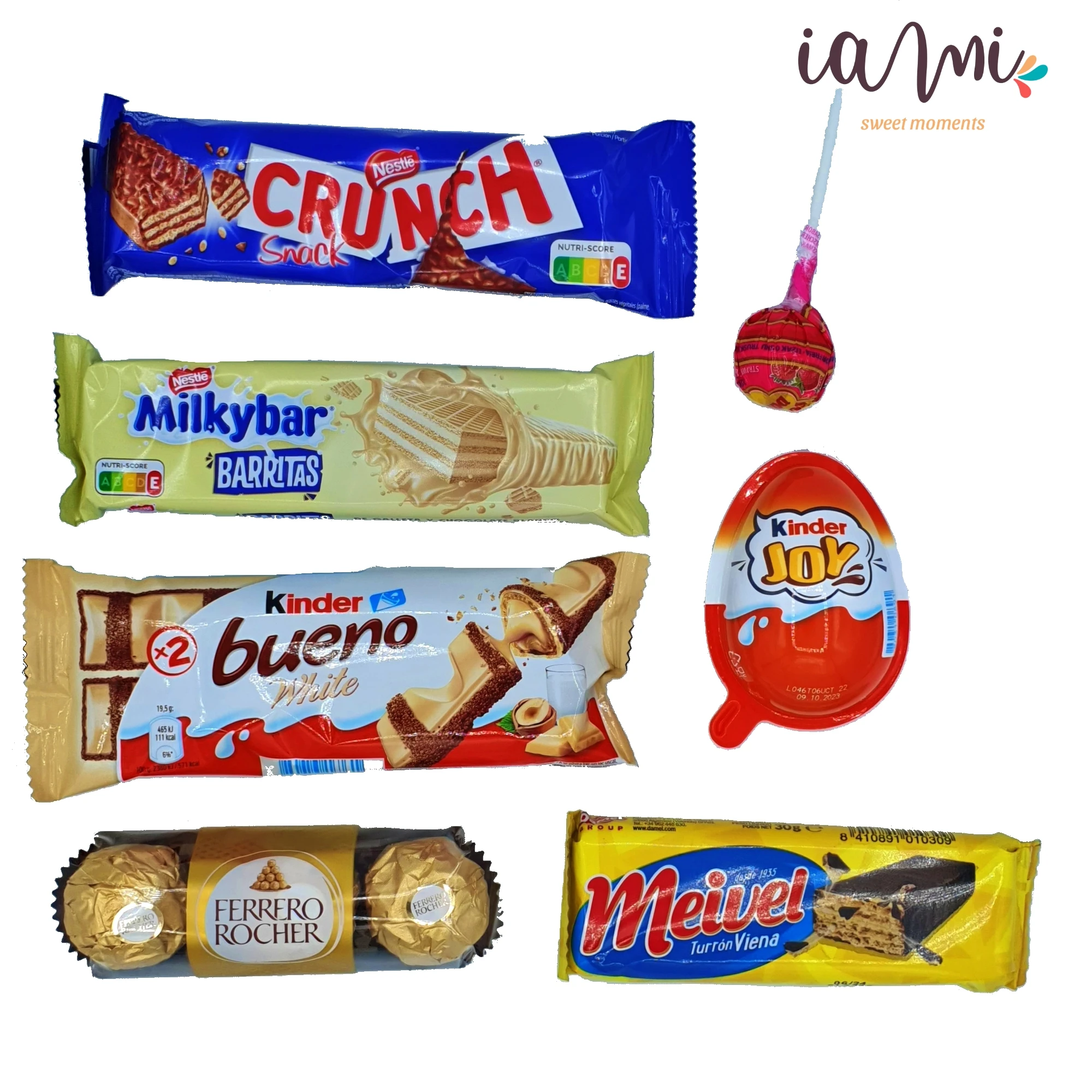 Kinder Joy Mega Chocolate Tray - Kinder Bueno - Ferrero Rocher - Nestle Chocolate Bars. +10. Unit. Super Chocolate Gift Pack. Kinder - Ferrero - Nestle - Chupa Chup [Iami]