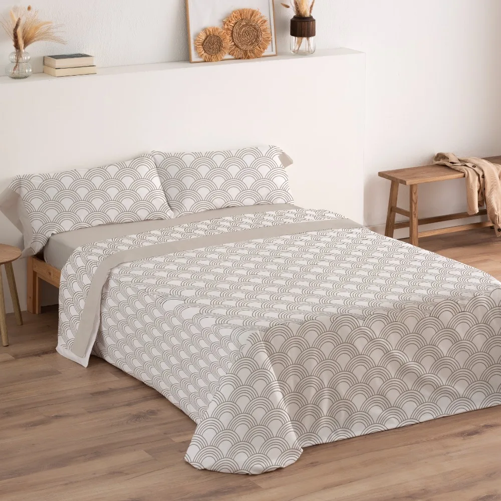 Carpe Diem Juego Sabanas Primavera Verano CERCO Beig 50% Algodon Cama 90,105,135,150,160,180,200 Tratamiento Antibolitas