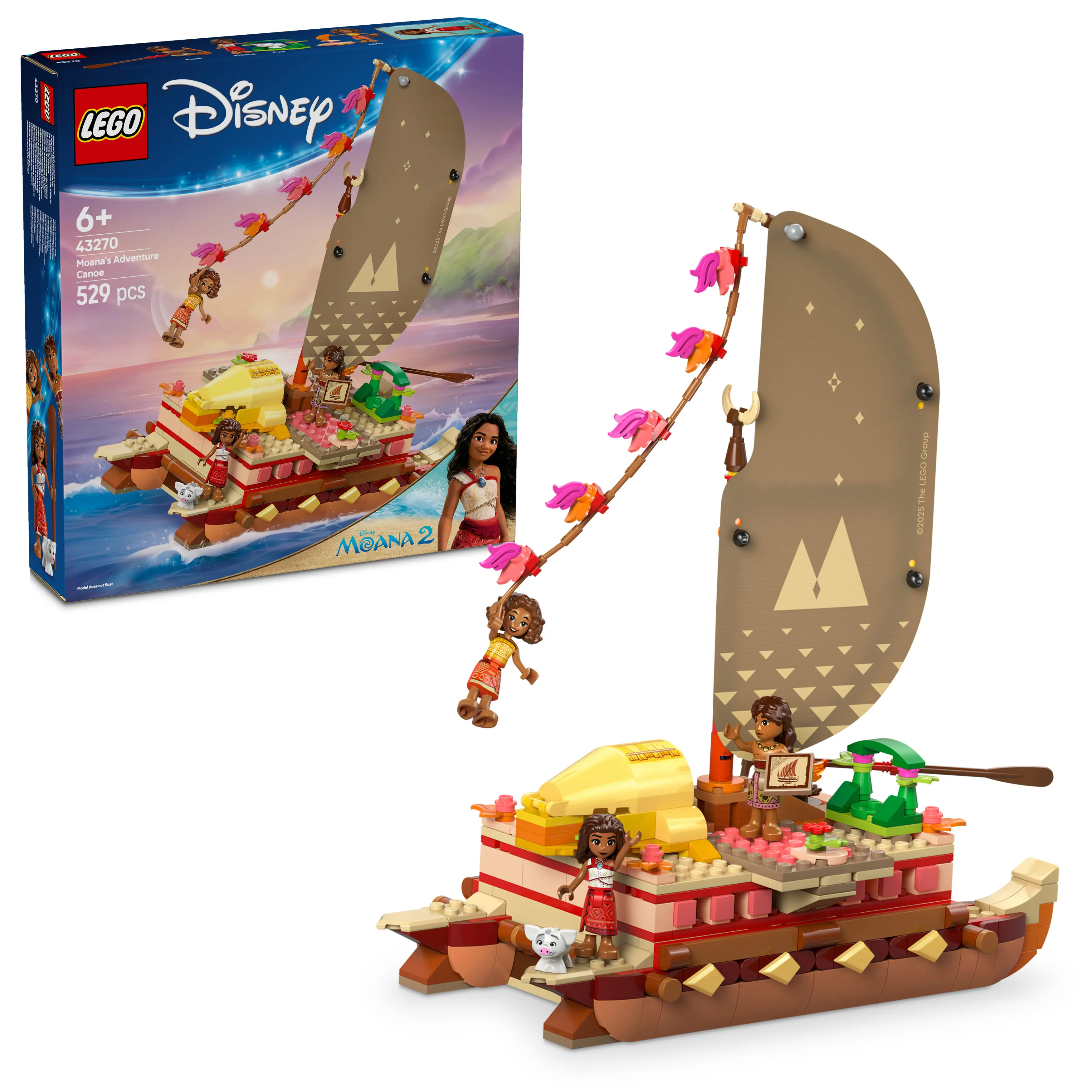 LEGO 43270 Disney Princess Canoa de Aventuras de Vaiana