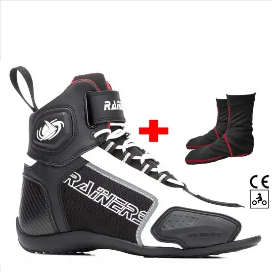 Stivali Moto Rainers Cooper Omologati + Calzini Termici Coopern-image