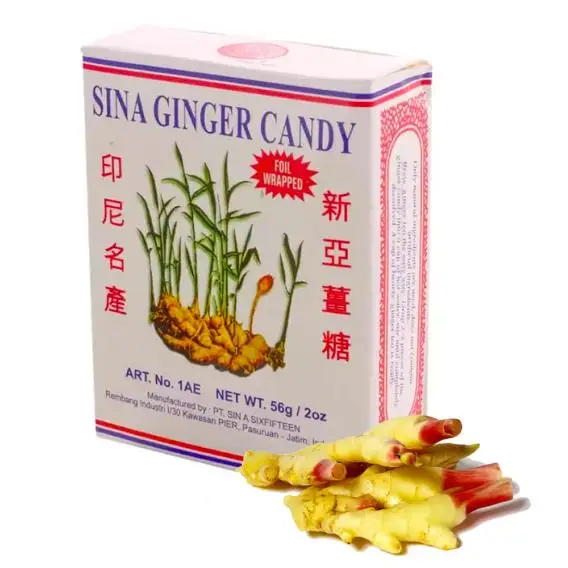 Caramelos de Jengibre Sina – Ting-Ting Jahe, Naturales, Veganos, 56 g (Indonesia)
