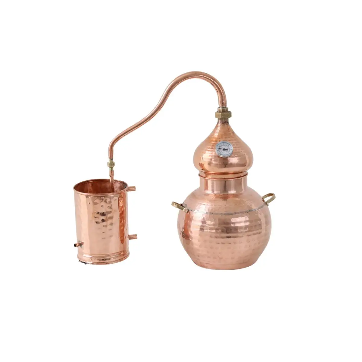 Alkimista Alambique de Cobre Tradicional para la destilación de plantas y alcoholes. Extracción de  Aceites Esenciales