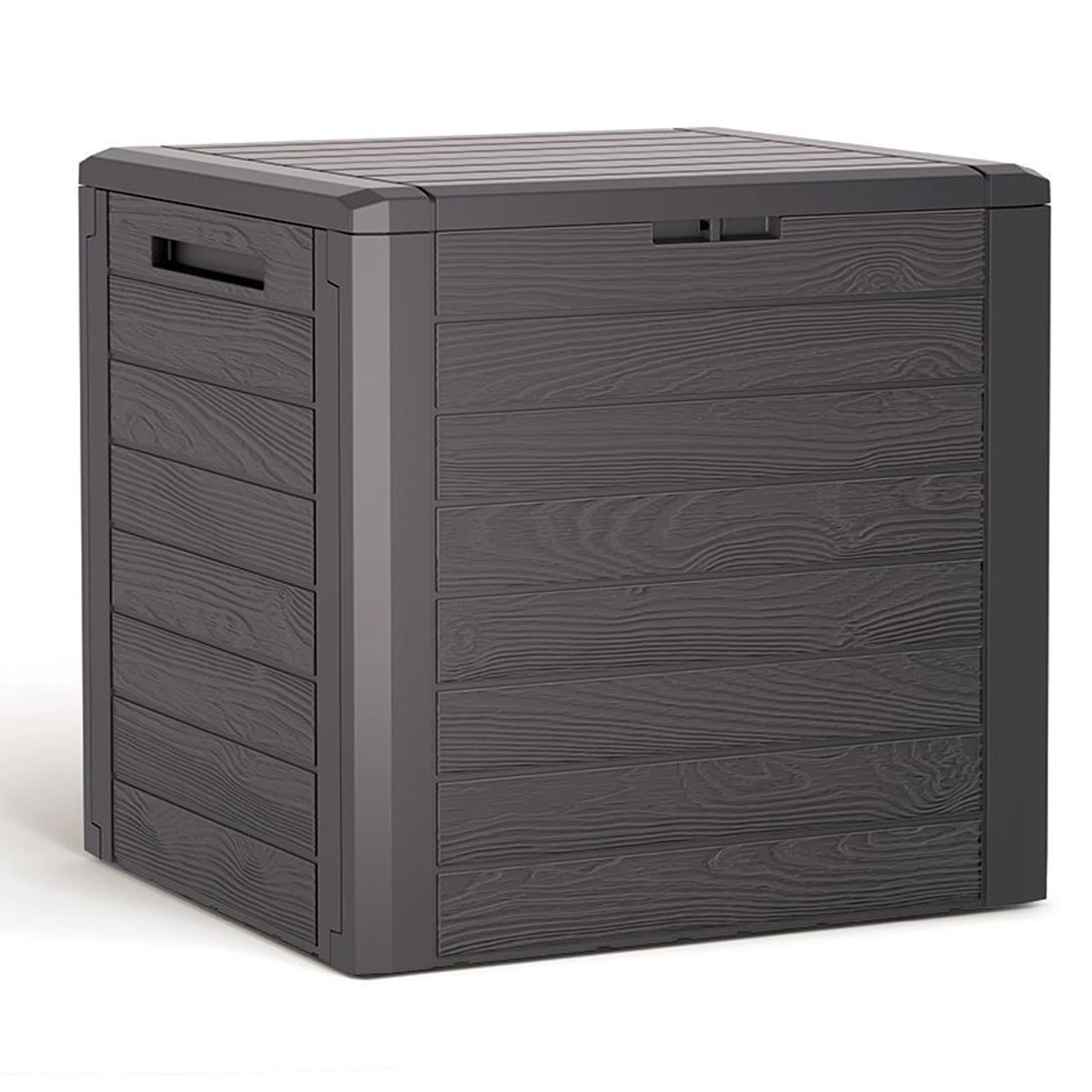 Prosperplast Baúl de Jardín WOODEBOX 140L - Amplio Espacio de Almacenamiento