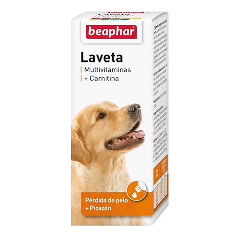BEAPHAR Laveta con Carnitina para Perros con Pérdida de Pelo o Picazón, 50 ml